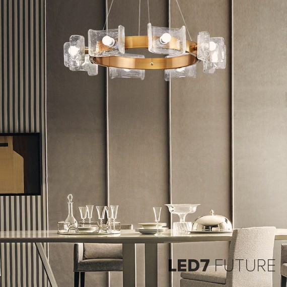 Loft Industry Modern - Circle Ice Chandelier
